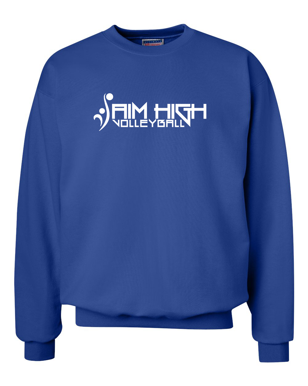 AIM HIGH VOLLEYBALL Hanes Crew Neck Sweatshirt Deep Royal