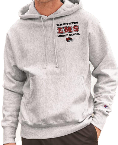 EMS LEFT CHEST  Reverse Weave Champion Hoodie Sweatshirt